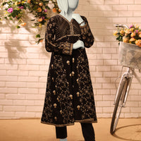 Lawn Black Stitched Suit - J. Junaid Jamshed