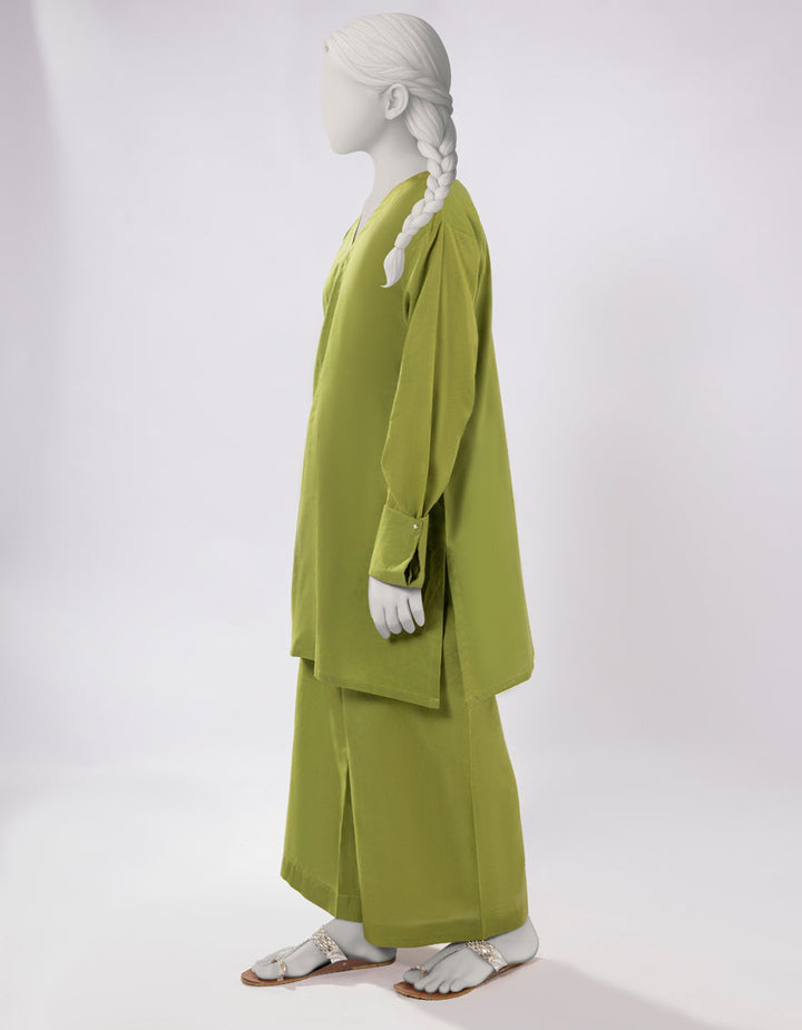 Lawn Green Stitched Suit - J. Junaid Jamshed