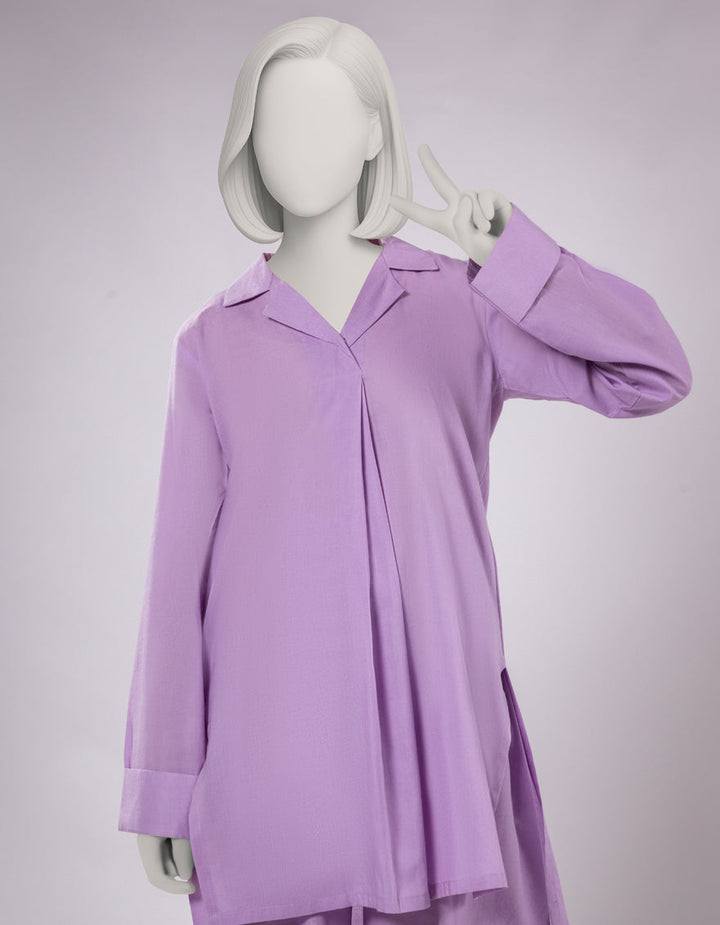 Lawn Lilac Stitched Suit - J. Junaid Jamshed