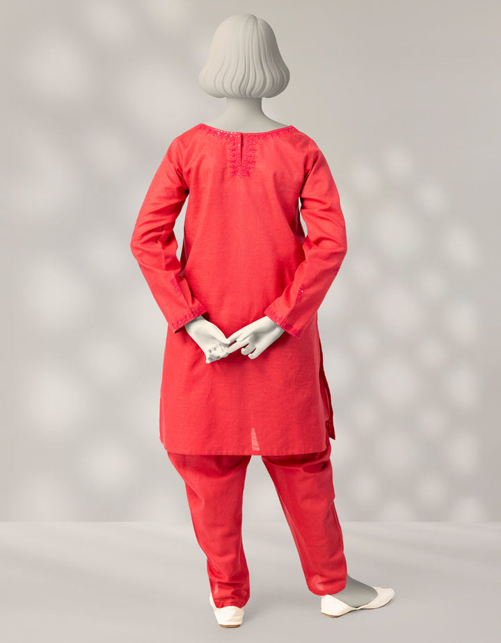 Khaddar Pink Stitched Suit - J. Junaid Jamshed