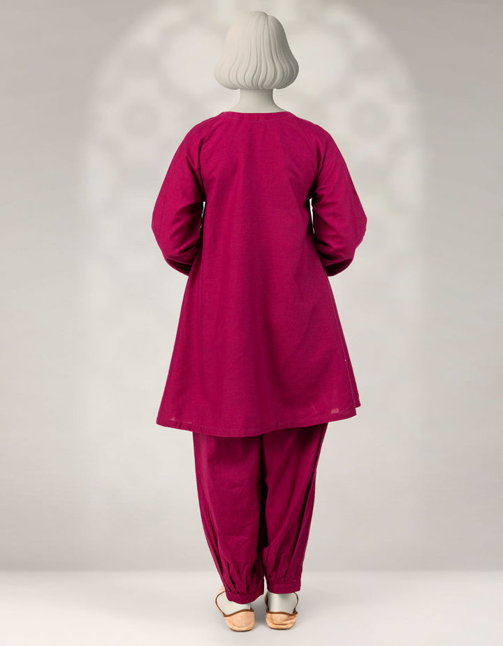 Cambric Pink Stitched Suit - J. Junaid Jamshed