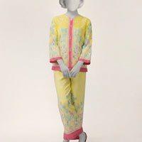 Lawn Yellow Stitched Suit - J. Junaid Jamshed