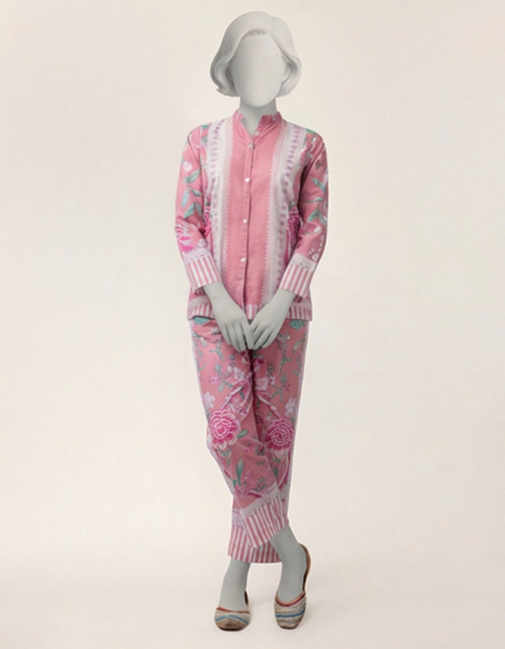 Lawn Pink Stitched Suit - J. Junaid Jamshed