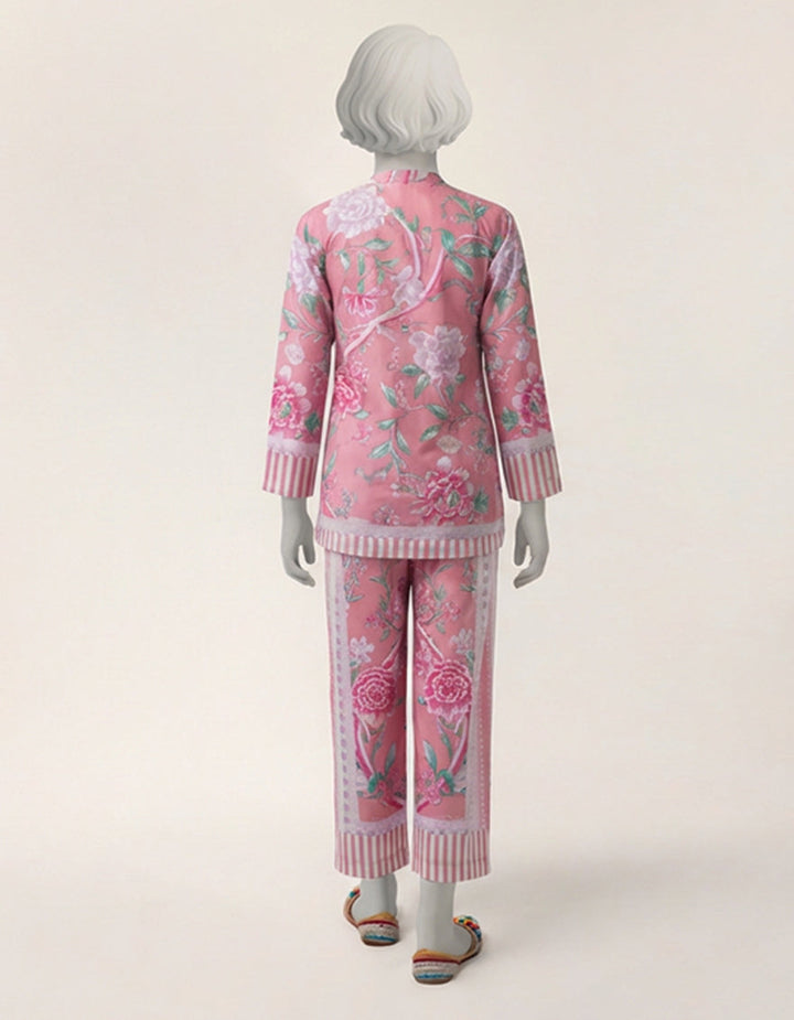 Lawn Pink Stitched Suit - J. Junaid Jamshed