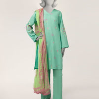Green Stitched Suit - J. Junaid Jamshed