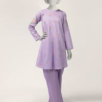 Dobby Lilac Stitched Suit - J. Junaid Jamshed