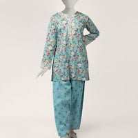 Lawn Green Stitched Suit - J. Junaid Jamshed