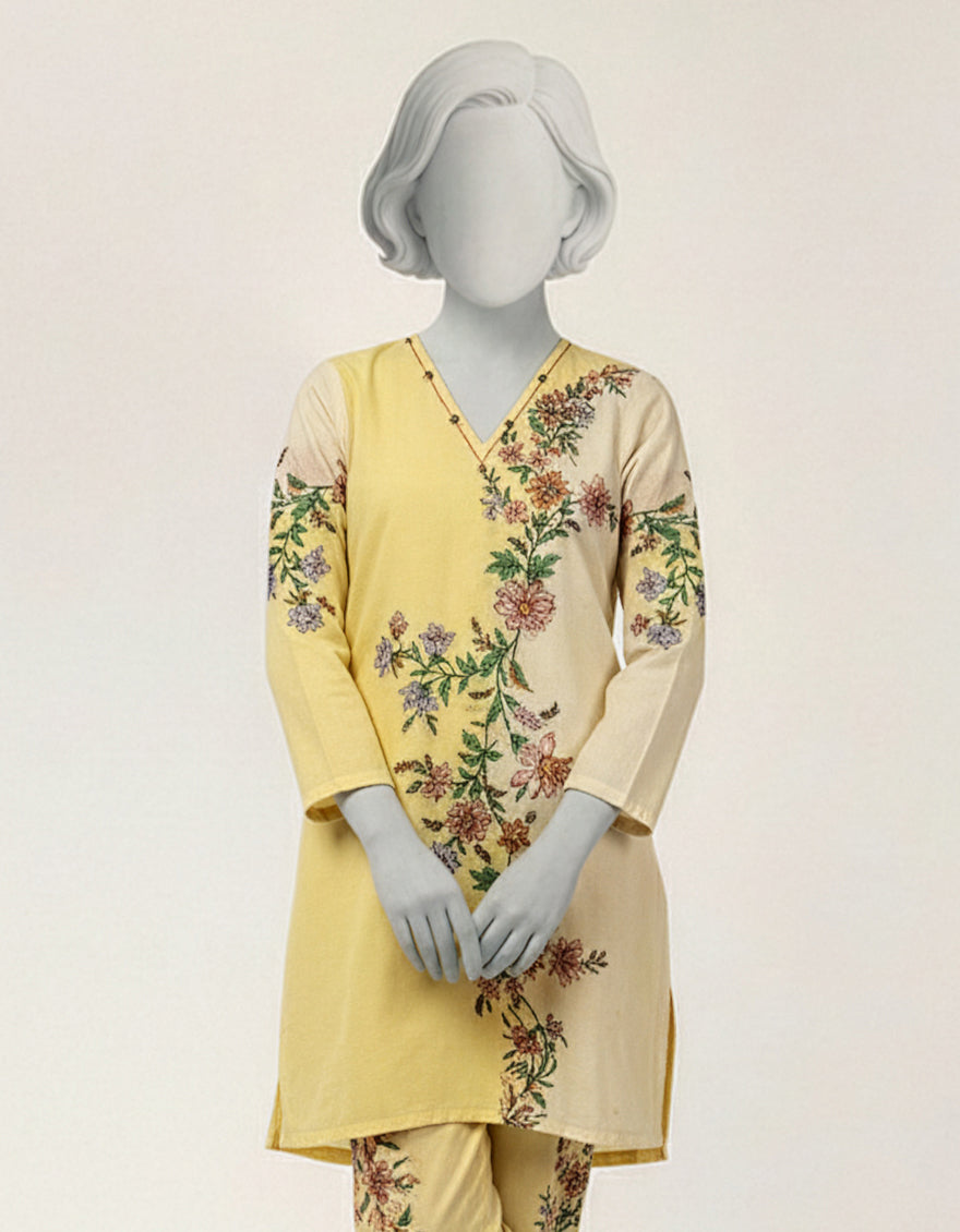 Yellow Stitched Suit - J. Junaid Jamshed