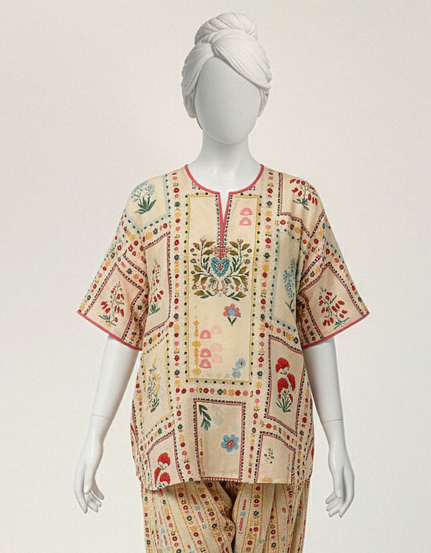 Off White Stitched Suit - J. Junaid Jamshed