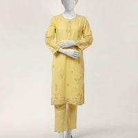 Lawn Yellow Stitched Suit - J. Junaid Jamshed