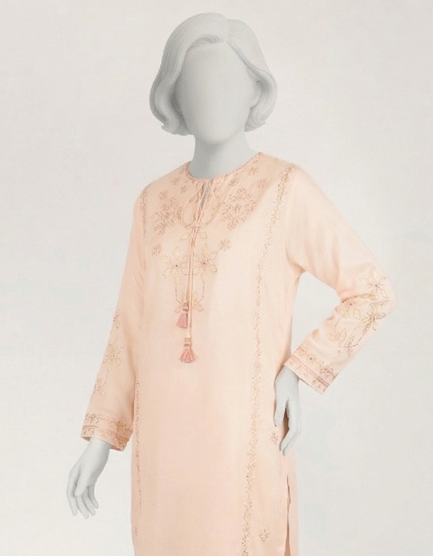 Lawn Pink Stitched Suit - J. Junaid Jamshed