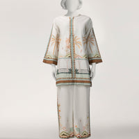 Seersucker Off White Stitched Suit - J. Junaid Jamshed