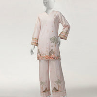 Seersucker Light Pink Stitched Suit - J. Junaid Jamshed