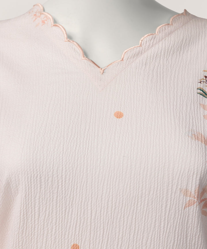 Seersucker Light Pink Stitched Suit - J. Junaid Jamshed