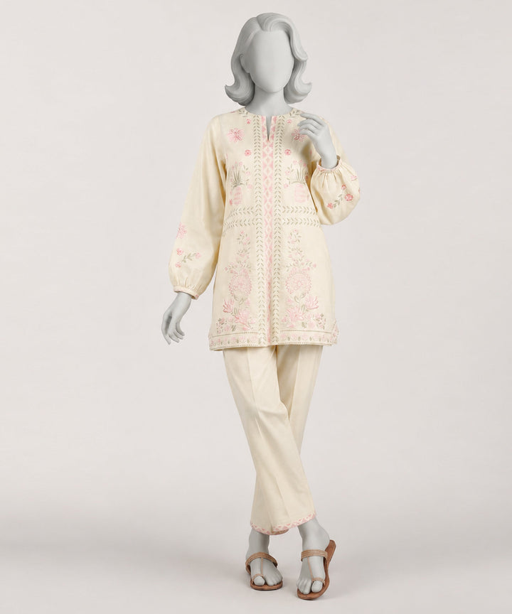 Lawn Yellow Stitched Suit - J. Junaid Jamshed