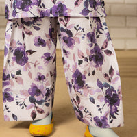 Lawn Purple Shalwar - J. Junaid Jamshed