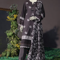 Cambric Grey Stitched Suit - J. Junaid Jamshed