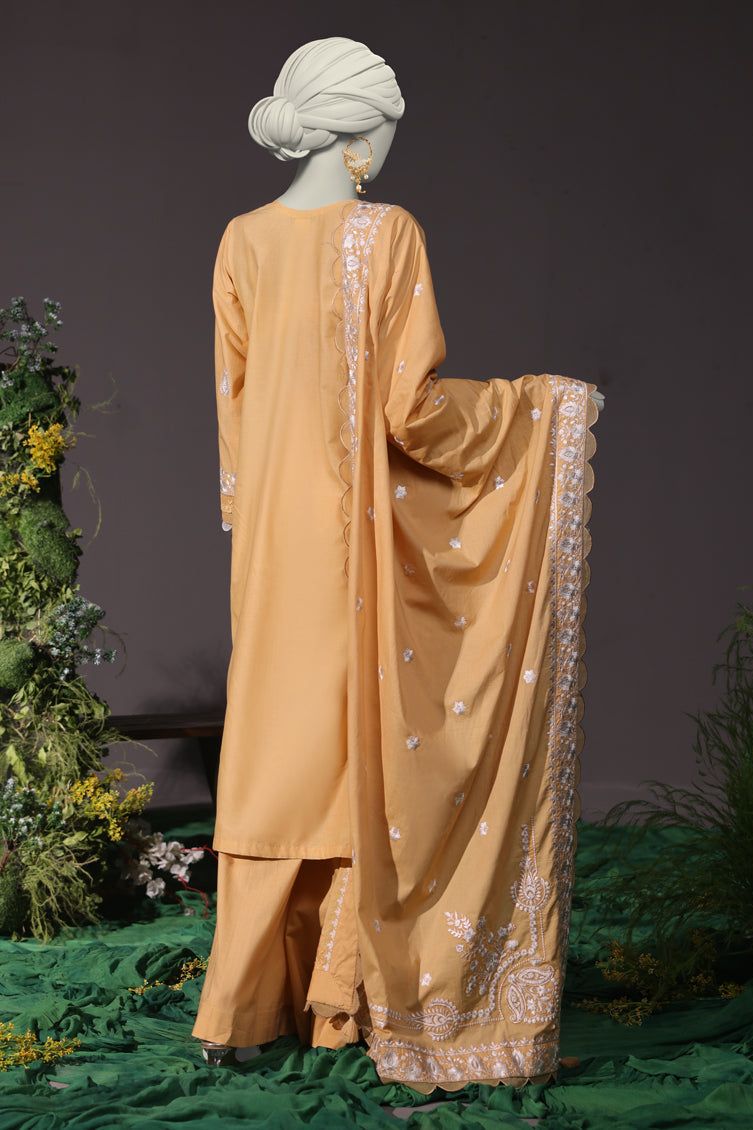 Cambric Beige Stitched Suit - J. Junaid Jamshed
