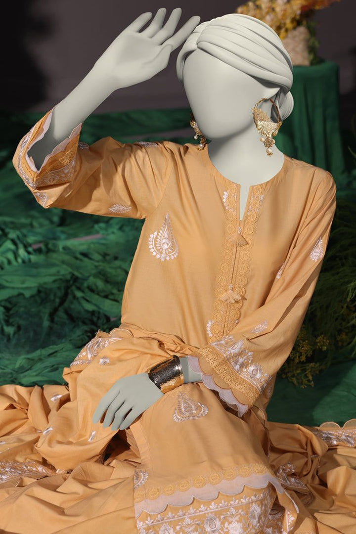 Cambric Beige Stitched Suit - J. Junaid Jamshed