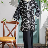 Textured Black Kurti- J. Junaid Jamshed