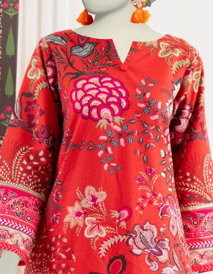 Khaddar Orange Kurti - J. Junaid Jamshed