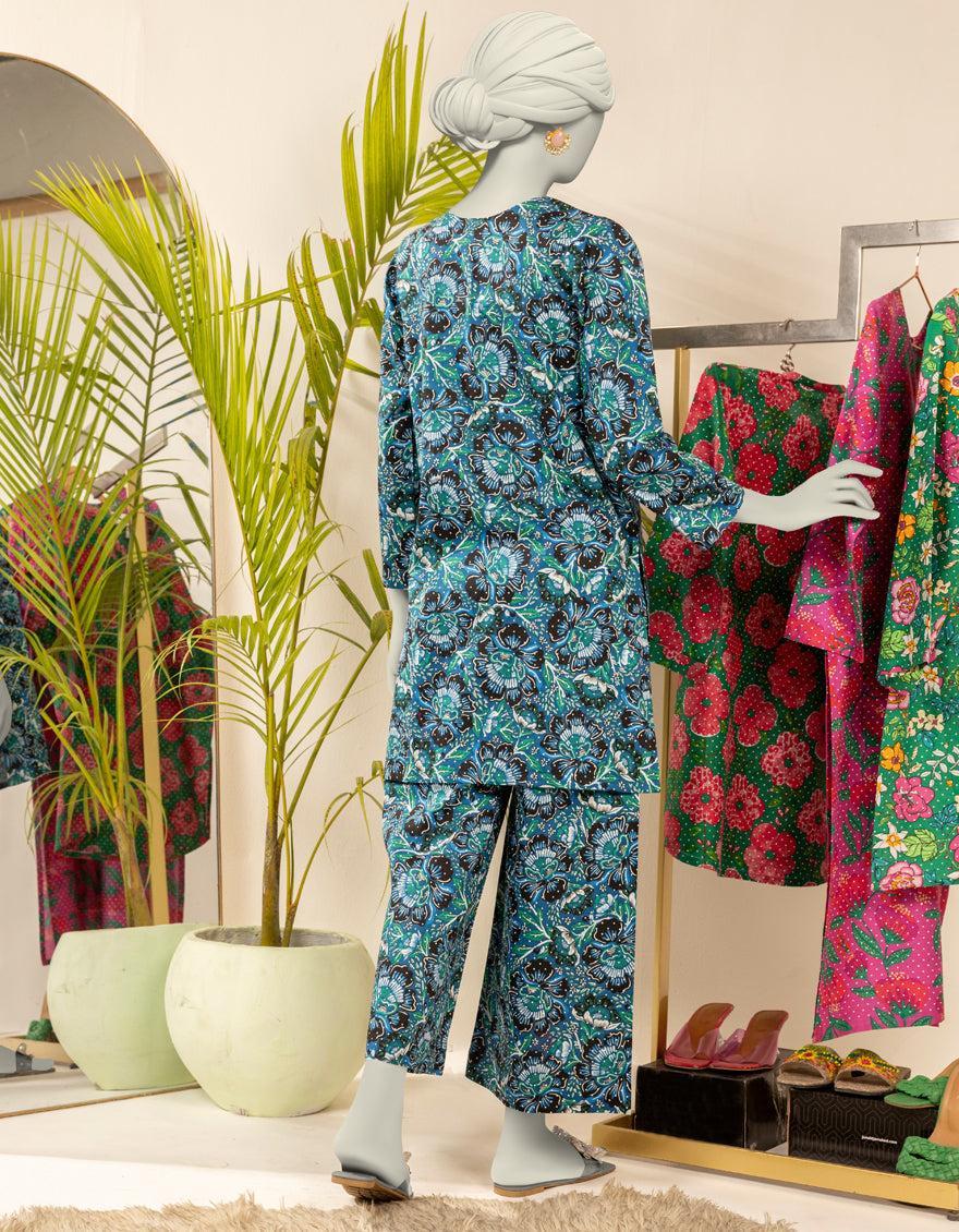 Cambric Blue Kurti - J. Junaid Jamshed