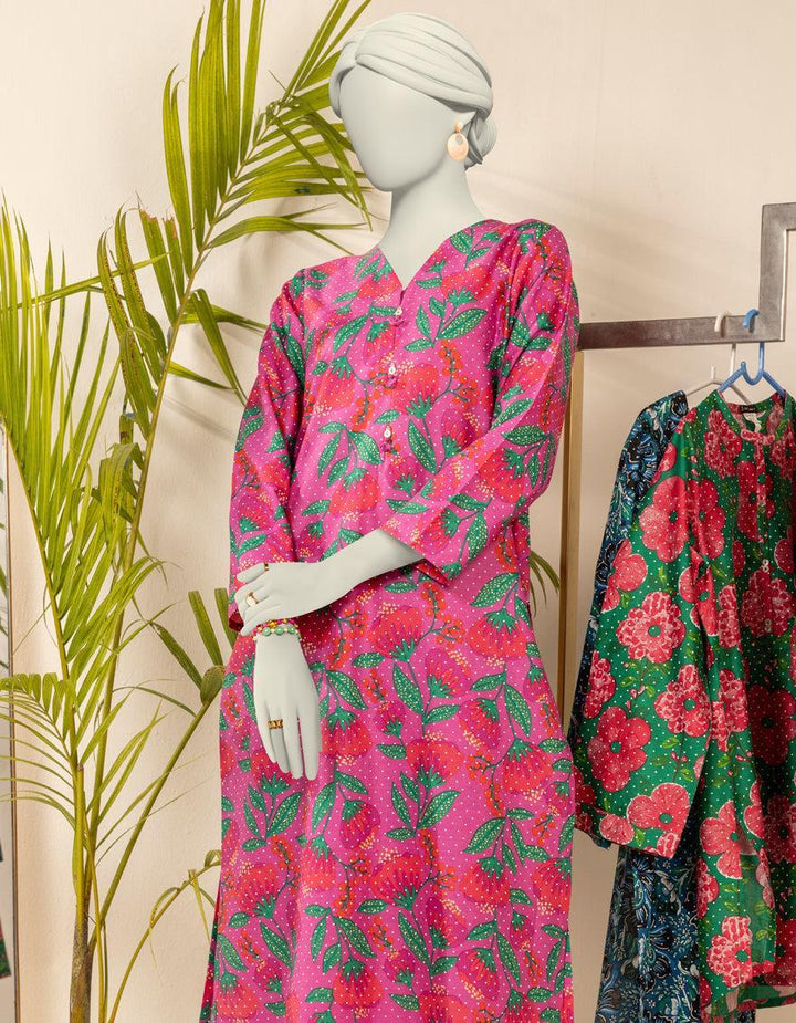 Cambric Pink Kurti - J. Junaid Jamshed