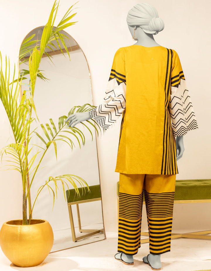 Cambric Mustard Kurti - J. Junaid Jamshed