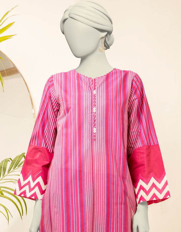 Cambric Pink Kurti - J. Junaid Jamshed
