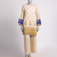 Cambric Off White Kurti - J. Junaid Jamshed