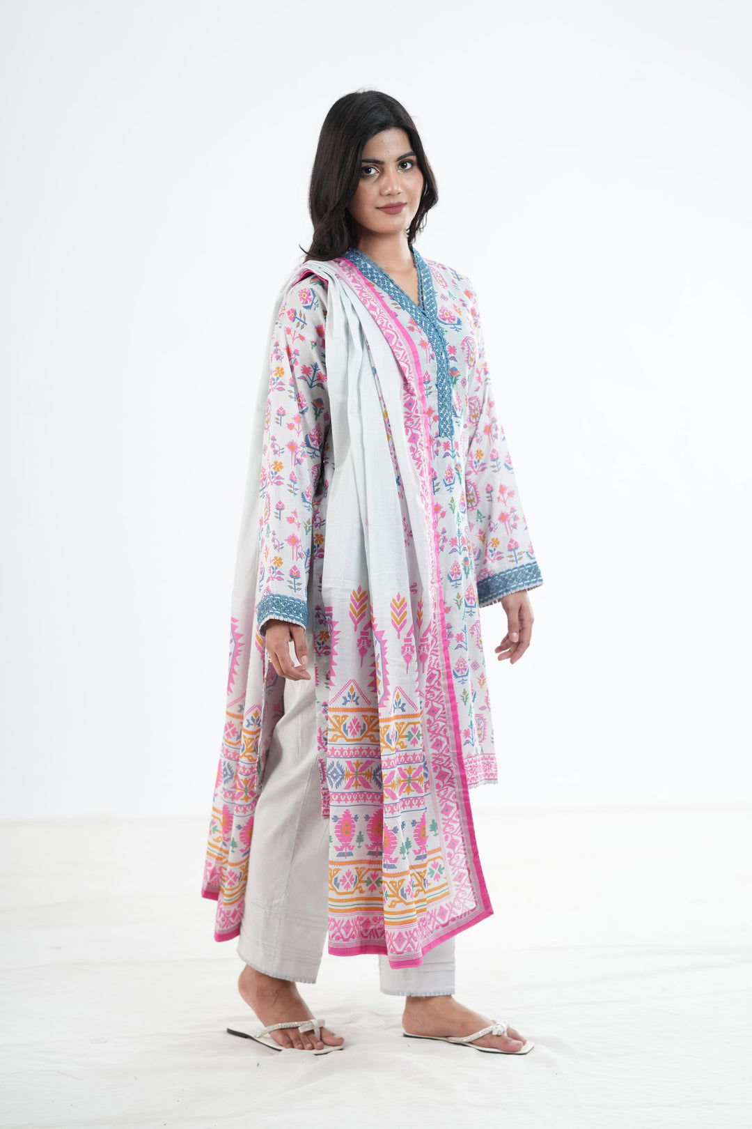 Khaddar Light Purple Stitched Suit - Khaadi