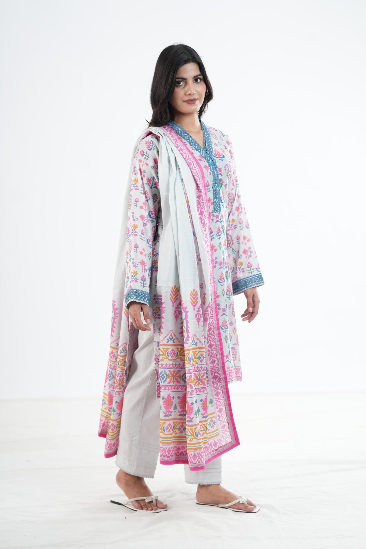 Khaddar Light Purple Stitched Suit - Khaadi