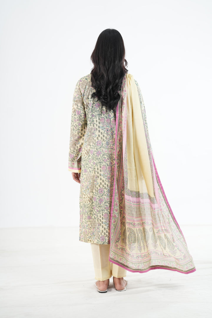 Khaddar Lemon Stitched Suit - Khaadi