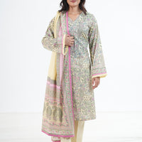 Khaddar Lemon Stitched Suit - Khaadi