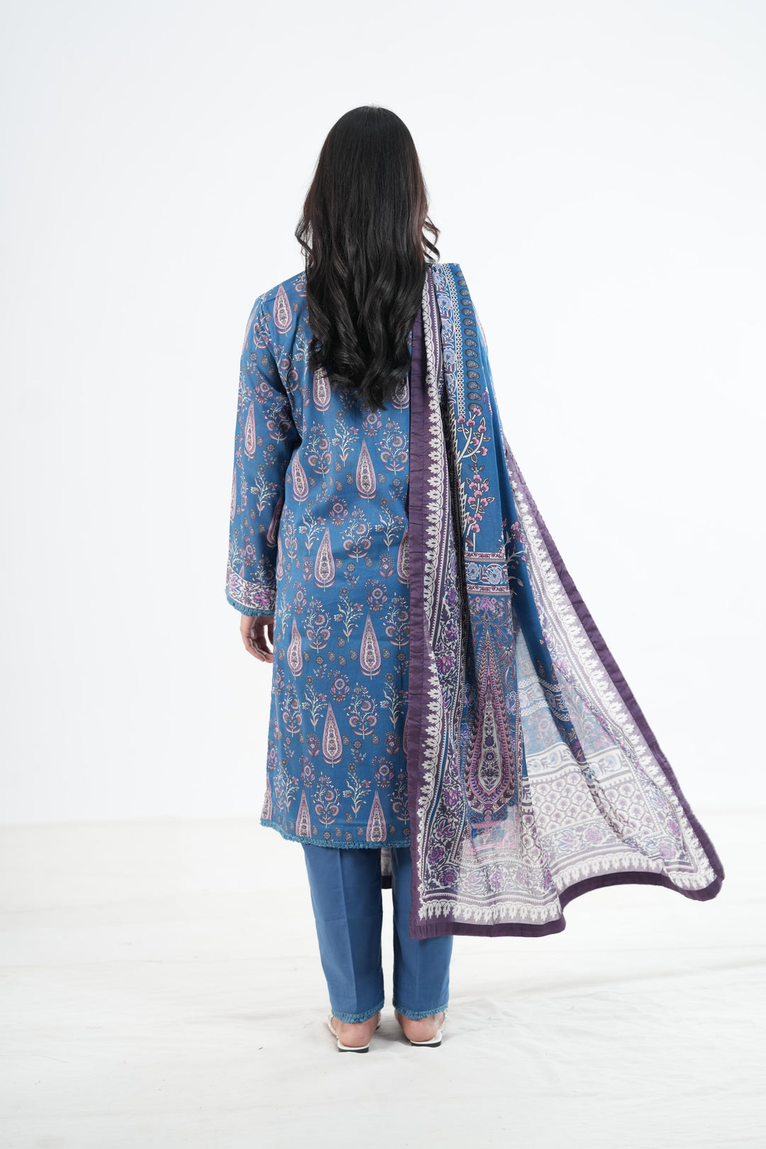 Khaddar Blue Stitched Suit - Khaadi