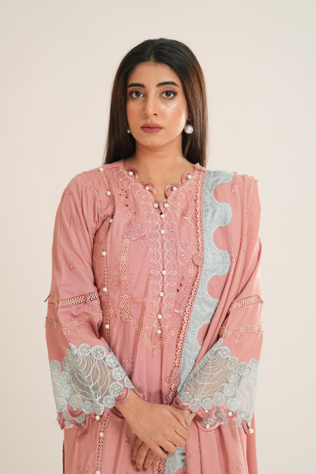 Faye - Q Line by Qalamkar Stitched