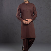 Blended Maroon Kurta Trouser - Almirah