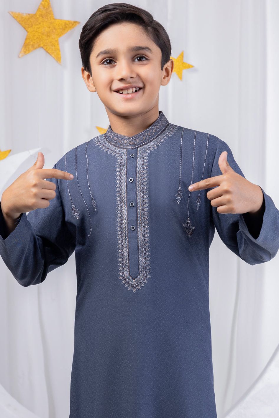 Cotton Grey Special Kurta - J. Junaid Jamshed