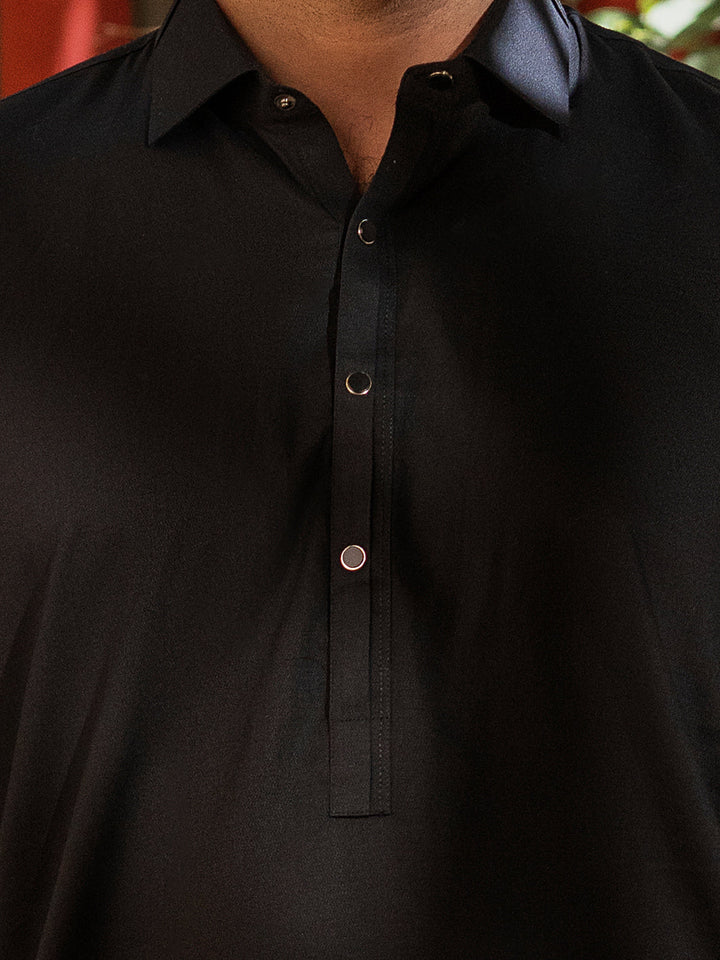 Cotton Black Shalwar Kameez - Almirah