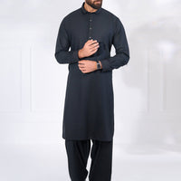 Polyester Black Shalwar Kameez - Almirah