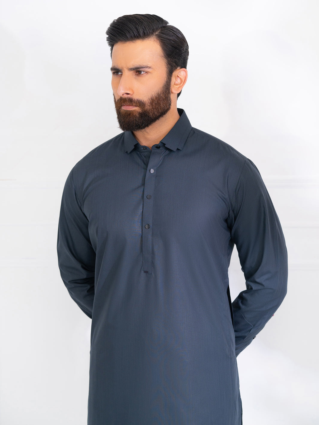 Blended Charcoal Grey Shalwar Kameez - Almirah