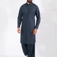 Blended Charcoal Grey Shalwar Kameez - Almirah