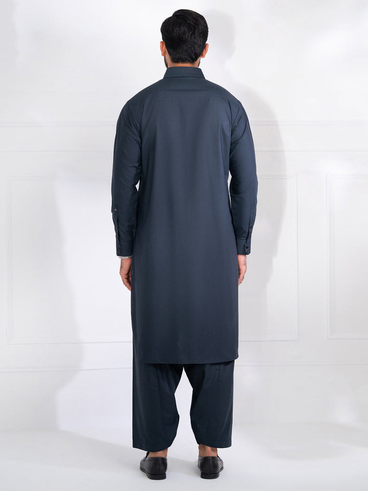 Blended Charcoal Grey Shalwar Kameez - Almirah