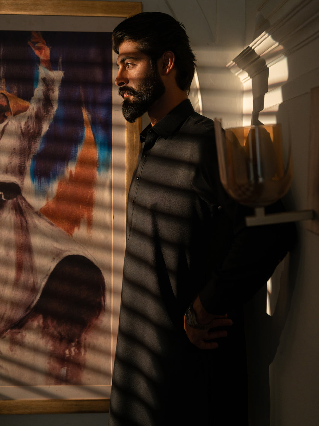 Blended Black Shalwar Kameez - Almirah