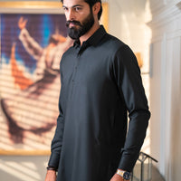 Blended Black Shalwar Kameez - Almirah