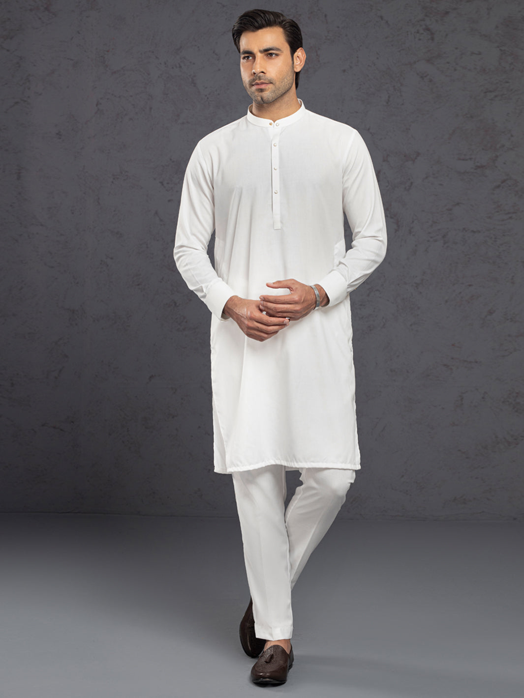 Blended White Kurta Trouser - J. Junaid Jamshed