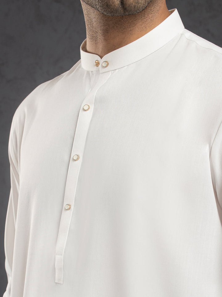 Blended White Kurta Trouser - J. Junaid Jamshed
