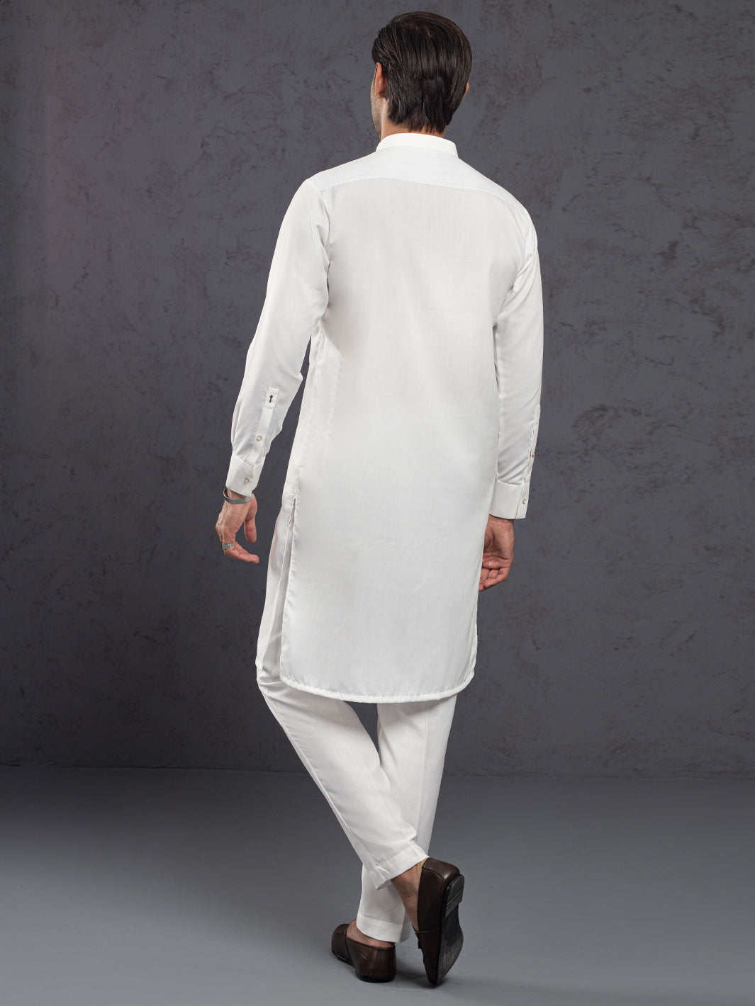 Blended White Kurta Trouser - J. Junaid Jamshed