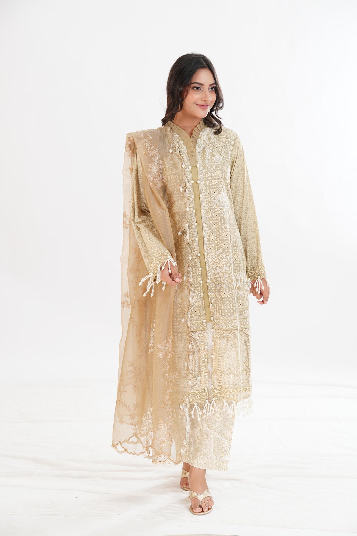 Skin Luxury Lawn Stitched Suit - Sana Safinaz