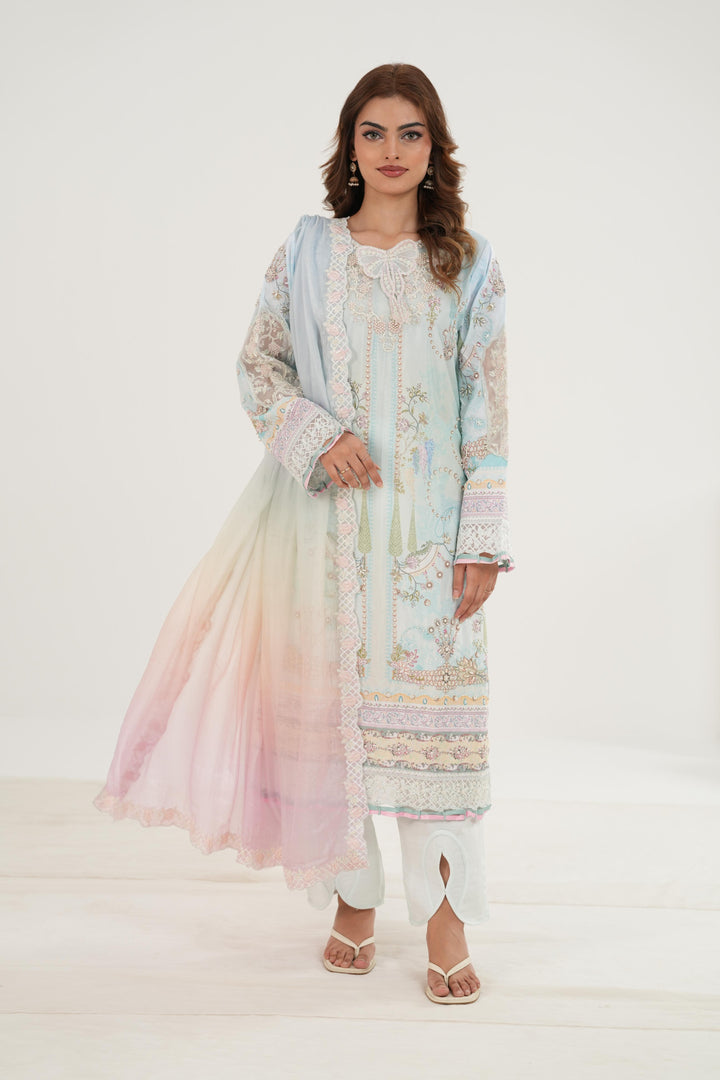 Keeva - Qalamkar Luxe Silk Stitched